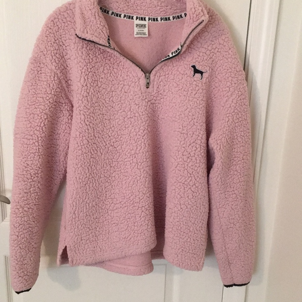 Victorian secret pink fleece pullover pink medium